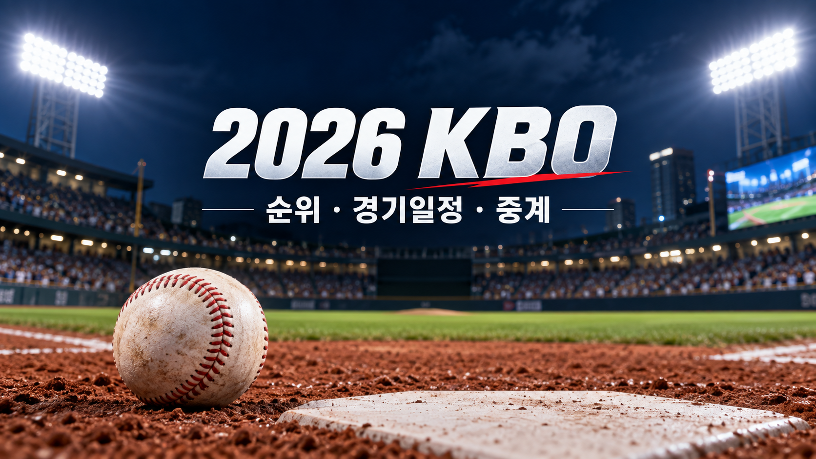 2026 KBO 순위 경기일정 중계