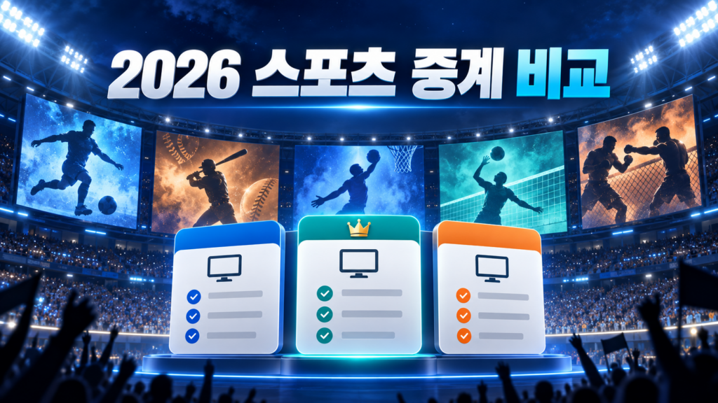 2026 스포츠 중계 플랫폼 비교