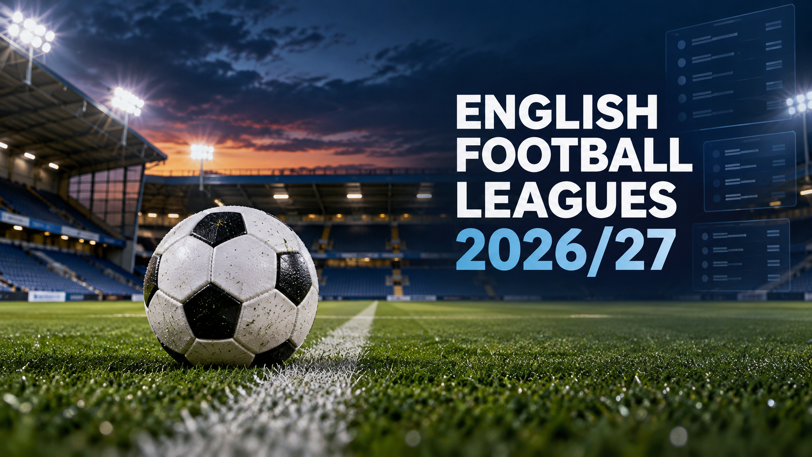 English Football Leagues 2026/27 fixtures, tables and TV guide