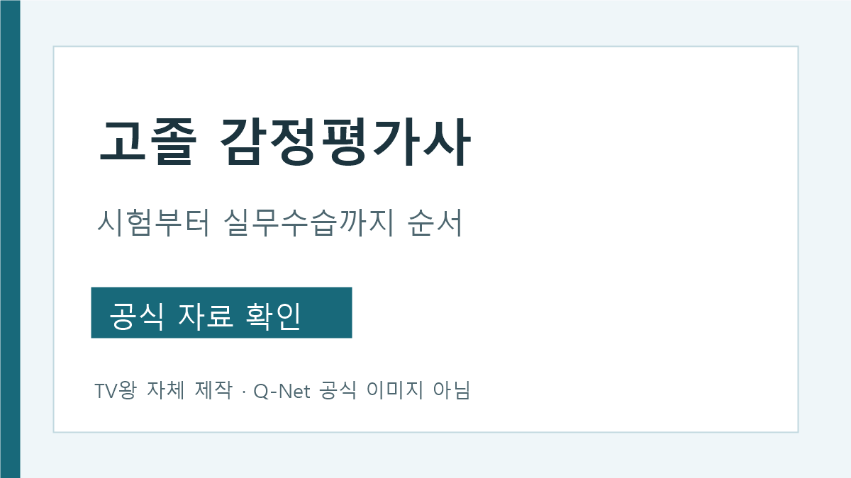고졸 감정평가사 준비와 실무수습 순서