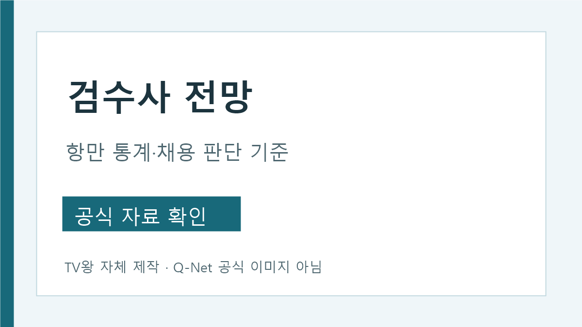 검수사 전망을 판단하는 항만 물동량과 채용 지표