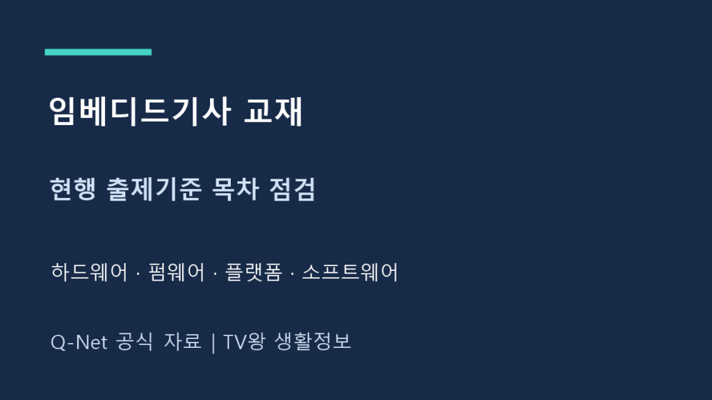 임베디드기사 교재｜현행 출제기준 목차 점검표