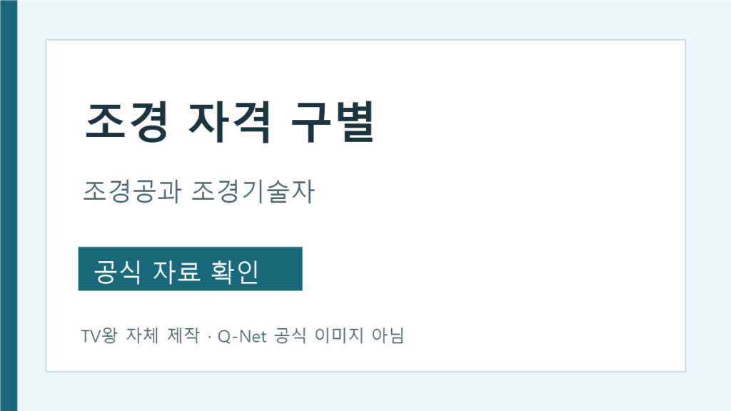 문화재 수리 기능 자 조경 분야 조경공과 기술자 구분