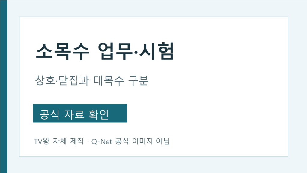 국가유산수리기능자 소목수 창호와 닫집 업무 범위 안내
