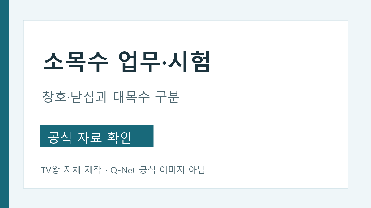 국가유산수리기능자 소목수 창호와 닫집 업무 범위 안내