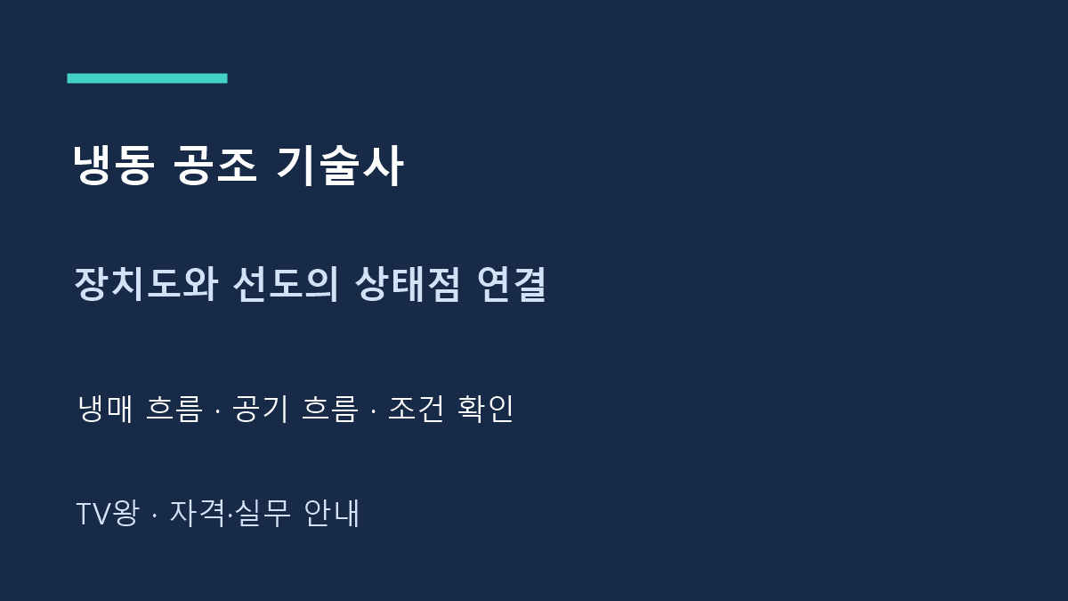 장치도와 선도의 상태점 연결