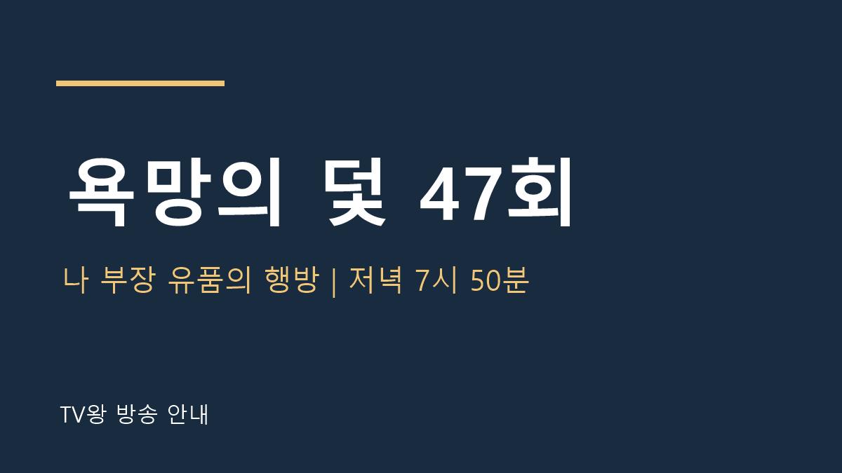 욕망의 덫 47회 TV왕 방송 안내