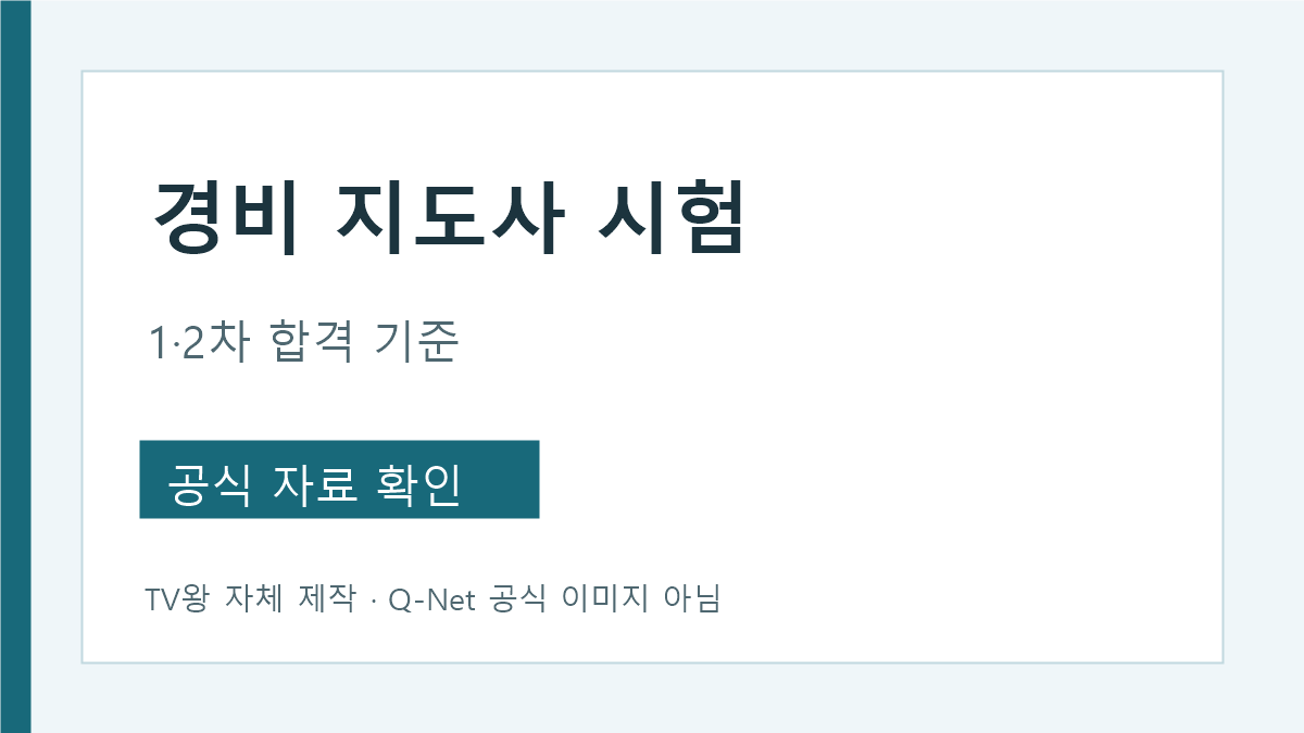 경비지도사 시험 1차·2차 합격 기준과 동시응시 흐름
