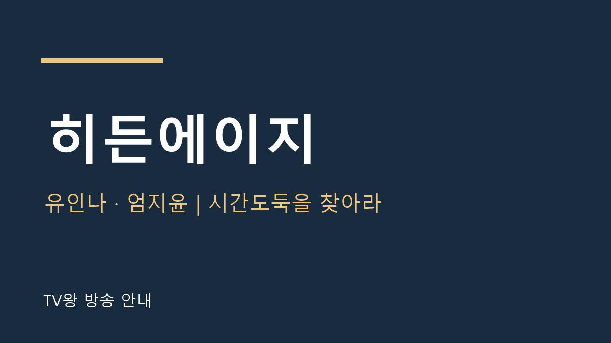 히든에이지 TV왕 자체 제작 안내