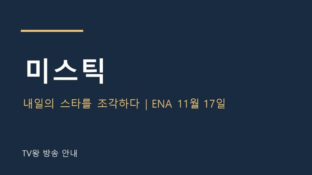 미스틱 TV왕 자체 제작 안내